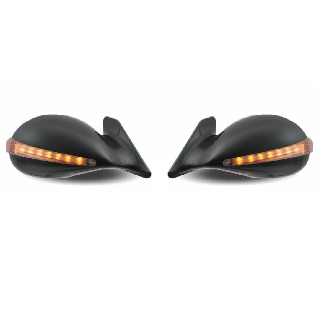 rétroviseur tuning manuel noir avec clignotants leds style K10