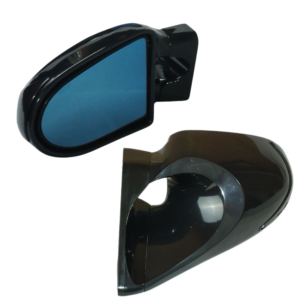 Paire de rétroviseurs manuels noirs et noirs style K6 sans supports adaptateurs