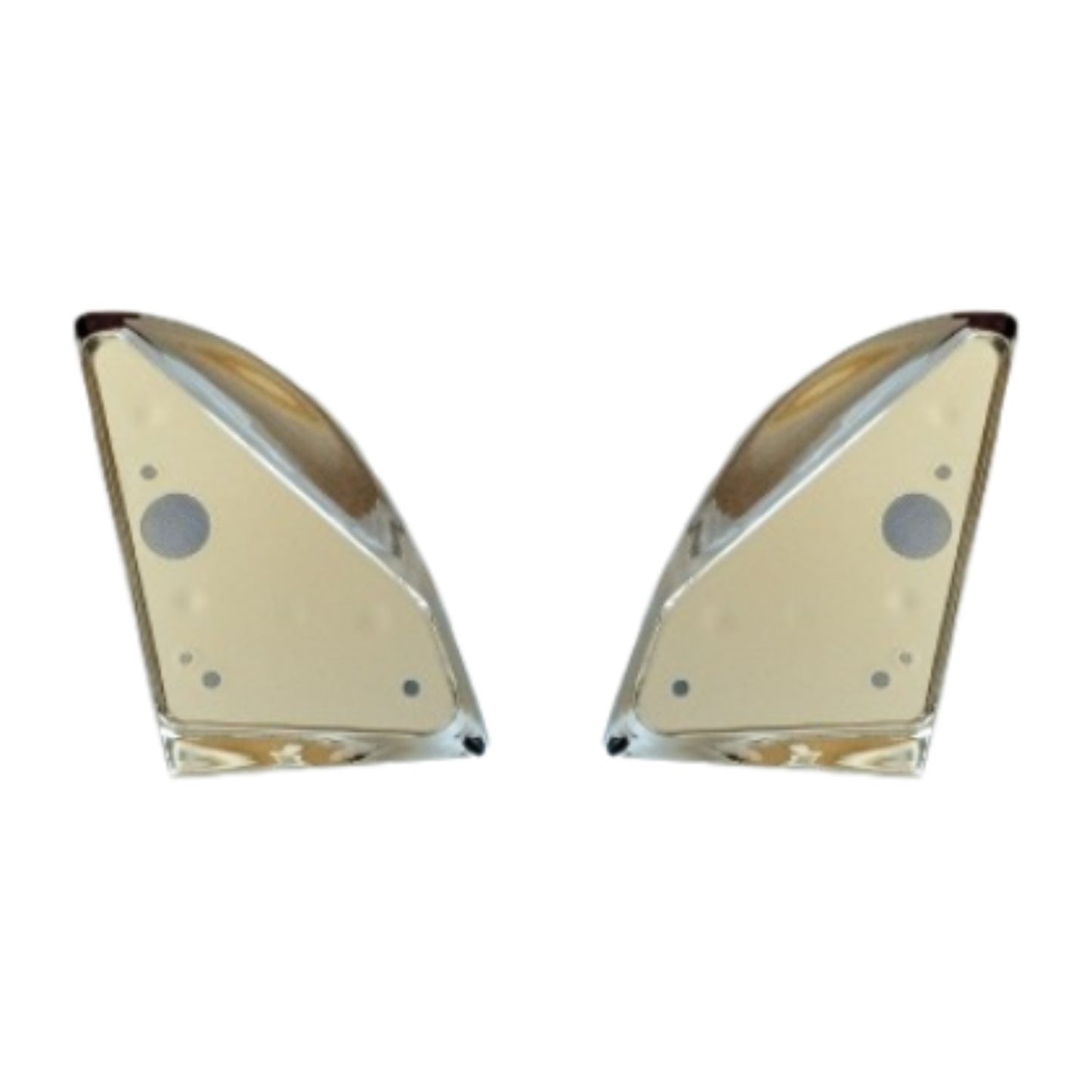 Paire de supports chromés adaptateurs de rétroviseurs accessoires compatibles TOYOTA Yaris I de 1999 à 2005 platines de fixation d'embase universelle
