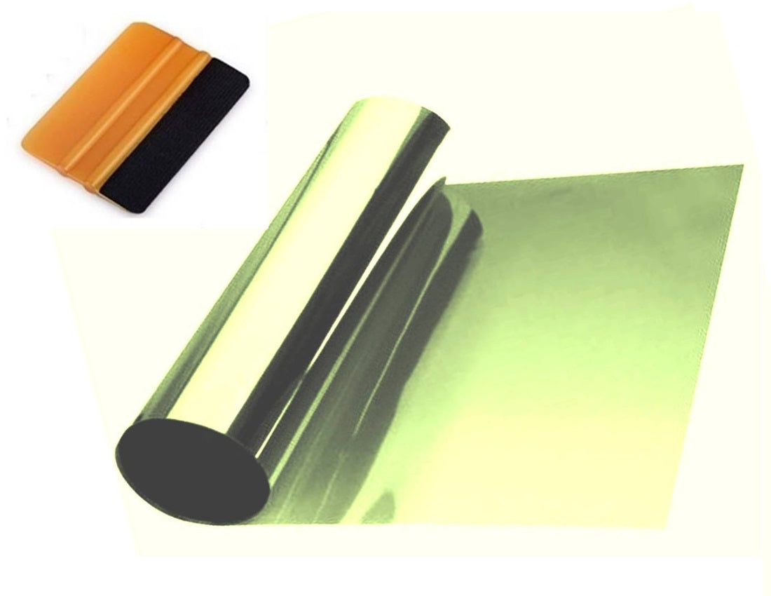 Kit bandeau pare soleil film solaire filtrant vert 150x20 cm pour pare-brise - STATION MANIA