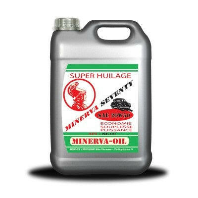 Huile moteur MINERVA™ HISTORIC SEVENTY SAE 20W-50 - Bidon de 5 litres - STATION MANIA