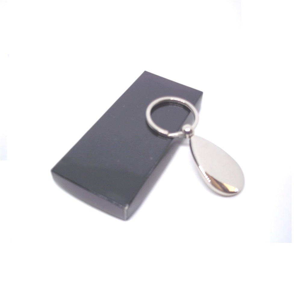 Porte-clés FIAT 2003-2006 forme ovoide en métal argenté