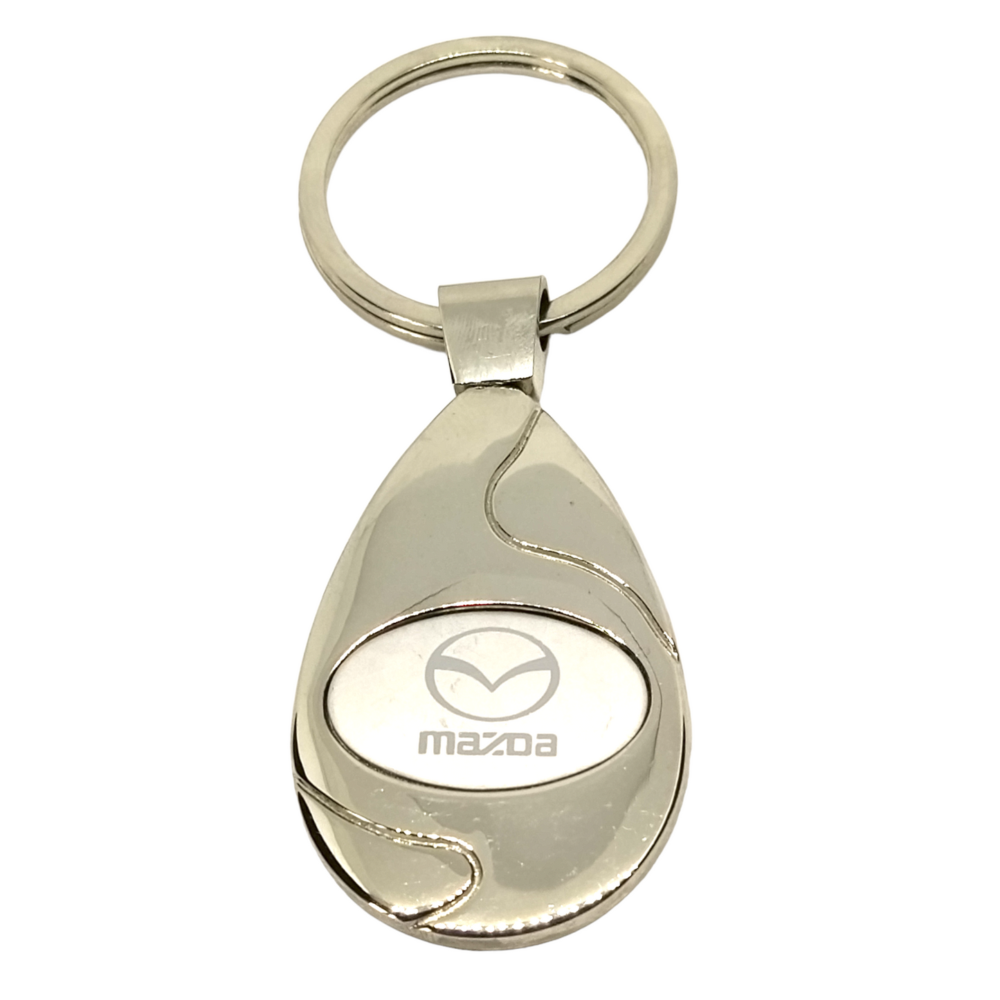 Porte-clés logo MAZDA en métal argenté