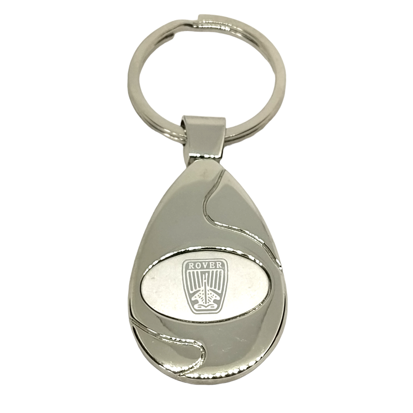 Porte-clés logo ROVER en métal argenté