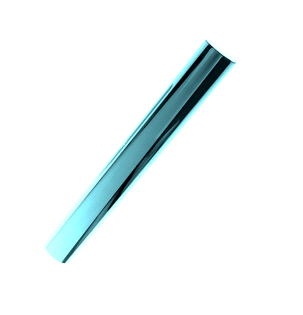 Bandeau pare soleil film réflectif turquoise 150X20cm à poser sur pare-brise couleur graduelle chromée - STATION MANIA