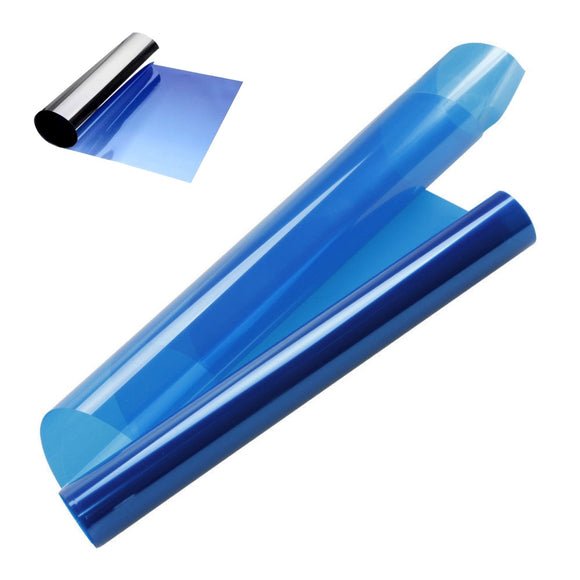 Film solaire bleu 3m x 76 cm avec bandeau de pare-brise 150x20cm dégradé assorti