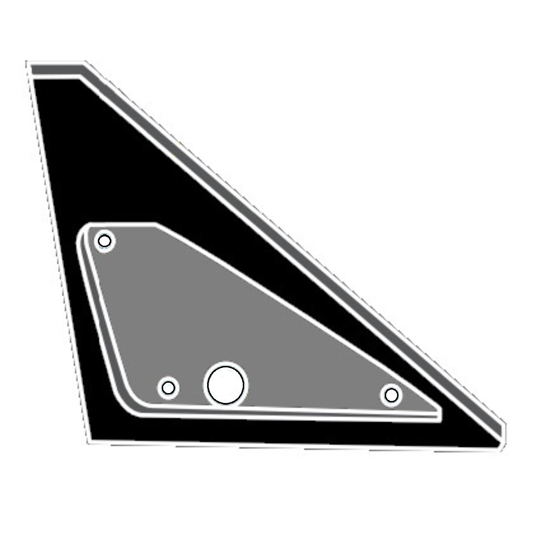 Paire de supports noirs adaptateurs de rétroviseurs accessoires compatibles AUDI A5 (type B8) de 2007 à 2016 platines de fixation d'embase universelle - STATION MANIA