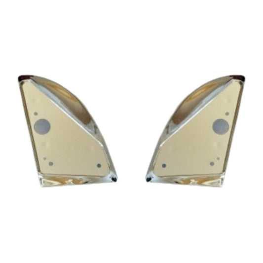 Paire de supports chromés adaptateurs de rétroviseurs accessoires compatibles SEAT Toledo II et Leon I 1998 à 2003 platines de fixation d'embase universelle