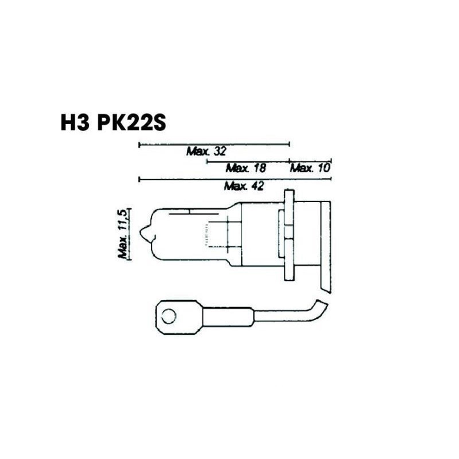 Ampoule eKtor™ H3 compétition code euro 12v 100w PK22s - STATION MANIA