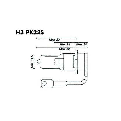 Ampoule eKtor™ H3 compétition code euro 12v 100w PK22s - STATION MANIA