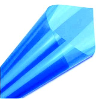 Bande pare-soleil bleue de film solaire teinte dégradée translucide largeur 20cm pour haut de pare-brise - VENDU AU METRE 