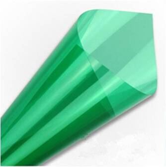 Bande pare-soleil verte de film solaire teinte dégradée translucide largeur 20cm pour haut de pare-brise - VENDU AU METRE - STATION MANIA