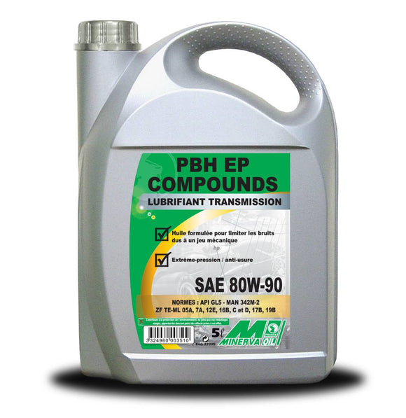 PBH EP 80W-90 Bidon de 5L d'huile de transmission MINERVA