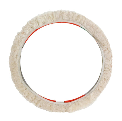 Couvre-volant imitation laine de mouton style "moumoute"