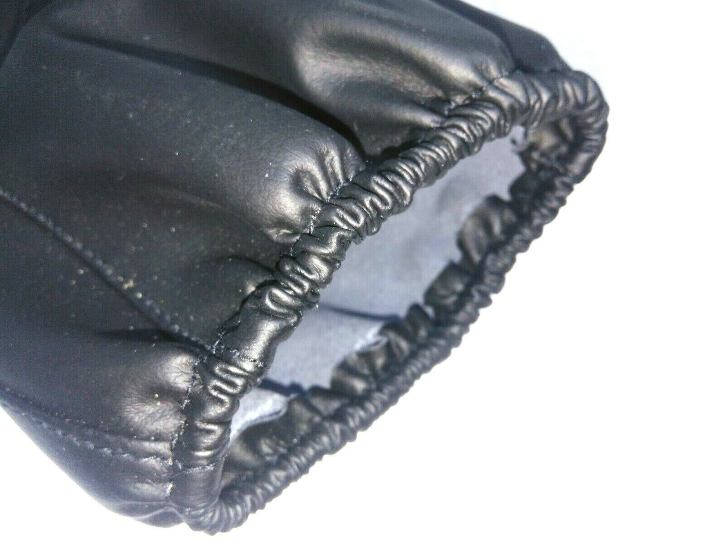 Soufflet universel de levier de vitesse PLS™ cuir noir coutures noires